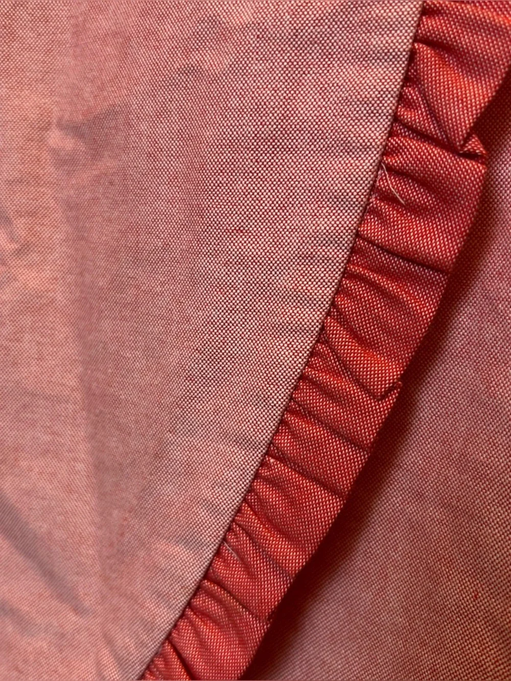 J Crew Siz 2 Faux Wrap Pink Apron Style Skirt Vintage Inspired Retro 100% Cotton - Picture 3 of 11